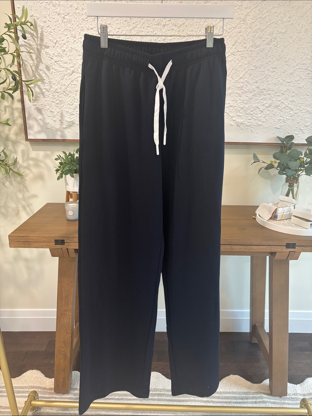 Men's Black Drawstring Jogger Pants